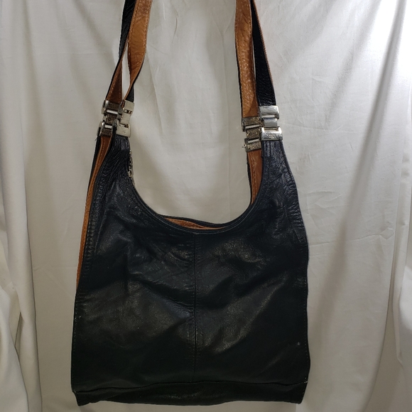Handbags - C8,373 Double Shoulder Bag Black Brown